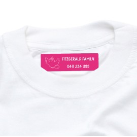 Iron On Clothing Labels Pink