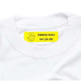 Iron On Clothing Labels Yellow