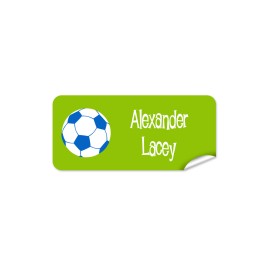Soccer Ball Rectangle Name Label