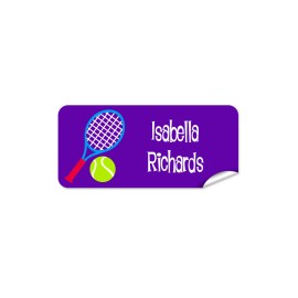Tennis Rectangle Name Label