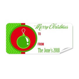 Christmas Gift Label with Bauble