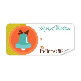 Christmas Gift Label with Bell