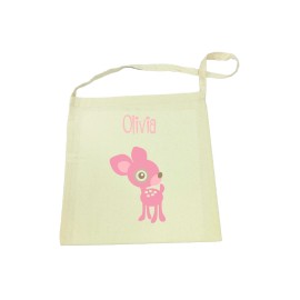 Pink Deer Tote Bag