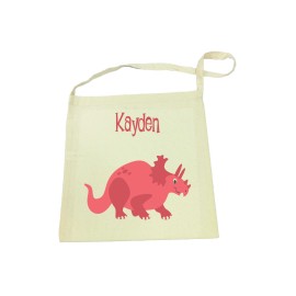 Red Dinosaur Tote Bag