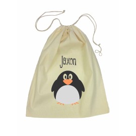 Penguin Drawstring Library Bag