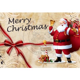 Santa Postcard, Santa with Sack Design