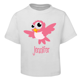 Pink Bird Design T-Shirt