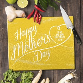 Happy Mother's Day Glass Cutting Board