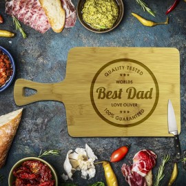 Best Dad Rectangle Bamboo Paddle Board