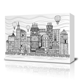 City Block Coloring Canvas