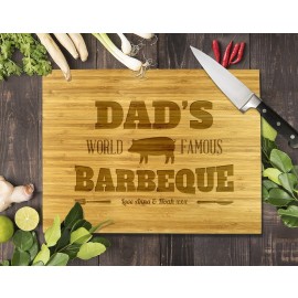 Dad's Famous Barbeque Bamboo Cutting Board