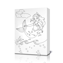 Mermaid Coloring Canvas