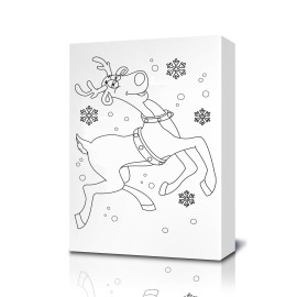 Reindeer Coloring Canvas