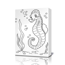 Seahorse Coloring Canvas