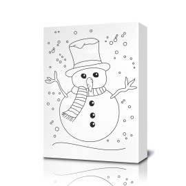 Snowman Coloring Canvas