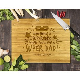Super Dad Bamboo Cutting Board