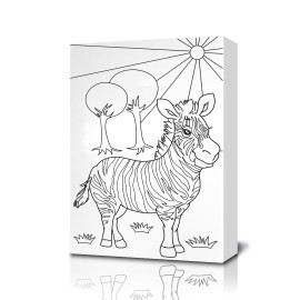 Zebra Coloring Canvas