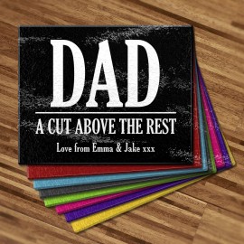 Dad A Cut Above Glass Cutting Board