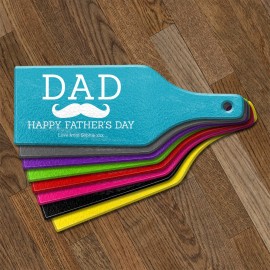 Dad Moustache Glass Cheese Board