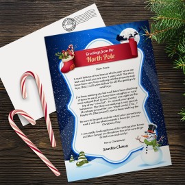 Blue Santa Letter