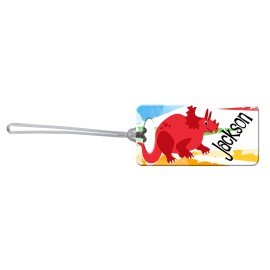 Red Dino Bag Tag