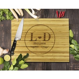 Monogram Bamboo Cutting Board