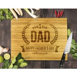 Number 1 Dad Bamboo Cutting Board