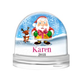 Santa Gift Snow Globe