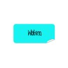 Aqua Rectangle Name Label