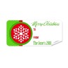 Christmas Gift Label with Red Snow Flake