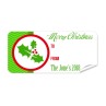 Christmas Gift Label with Red Holly