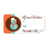Christmas Gift Label with Snow Man