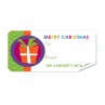 Christmas Gift Label with Present