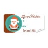 Christmas Gift Label with Orange Santa