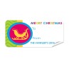 Christmas Gift Label with Gold Sleigh