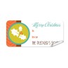 Christmas Gift Label with Holly