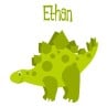 Library Bag with Green Dinosaur