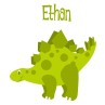 Library Bag with Green Dinosaur