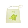 Library Bag with Green Dinosaur