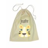 Drawstring Library Bag with Yellow Tiger