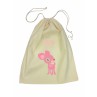 Drawstring Library Bag with Pink Deer