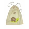 Drawstring Library Bag with Snail