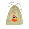Drawstring Library Bag with Orange Duck