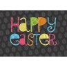 Easter Postcard, Black Egg Design