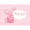 Easter Postcard, Pink Bunny Design
