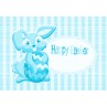 Easter Postcard, Blue Bunny Design