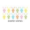 Easter Postcard, Bunnies Design