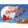 Santa Postcard, Flying Sleigh Design