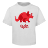 Red Dinosaur Kids T-Shirt Size 2 4 6 8