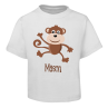 Brown Monkey Kids T-Shirt Size 2 4 6 8